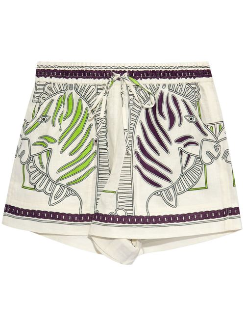 Short bianco con stampa zebrata Tory burch | 158325253